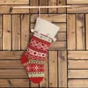 Stock de noël chaussettes suspendues grand jacquard tricot chaussette ornement décor bonneterie XmasSocks enfants cadeau sac de bonbons WQ58-WLL