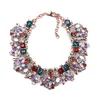 Indian Statement Choker Necklace Women Luxury Crystal Rhinestone Big Bib Necklace Femme Boho Ethnic Large Collar Necklace