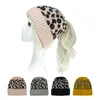 Beanie/Skull Caps Korean Winter Leopard Print Sticked Hat 2021 Autumn and Crochet Warm Unisex1
