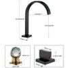 Czarna Złota Łazienka Bateria Hot and Cold Water Faucet Powszechna podwójna uchwyt Miksery Dotknij Deck Mount Wymiana Paneru