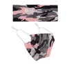 Sports Headbands with Face Mask Elastic Button Head Band Facemask 2pcs Set Women Big Girls Christmas Gift Floral Camo 19 Designs DW6180