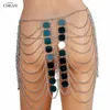 Chran Mirror Chain Skirt Metallic Skirt Lingerie Disco Party Mini Dress Bress Beach Cover Up Chain Necklace Bra Bralette Jewelry CRM282 T200509546391