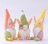 Påskkanin gnome handgjorda svenska tomte kanin plysch leksaker docka ornament semester hem party dekoration barn påskgåva söt
