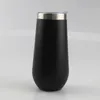 6oz Powder Coated Wine Glasses Stainless Steel Stemless Wine Glasses Egg Shell Shape Wine Cup Coffee Mug With Lid Free shipping