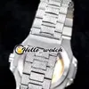 R8F V3 Version de mise à niveau 5711 Cal 324 SC Montre automatique pour homme Gypsophila Cadran en diamant en acier Bracelet en diamant complet Montres de sport Hel2965