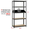 Heavy Duty 71quotH Shelf Garage Steel Metal Storage 5 Level Adjustable Shelves Rack6284604