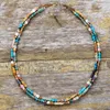 Kvinnor Choker Precious Stone Seed Beads Choker Halsband Unika Kvinnor Enkel Krage Halsband Dropshipping Böhmen Smycken