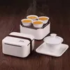 Taşınabilir Çin Teaset Setleri Gaiwan Seramik Tepsi Çaydanlık TeaCups Gezgin Teaware Teteras Portatil