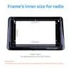 2din i Dash Fascia Panel Bezel Trim Kit Cover Trim 9 tum för 2014 Toyota Noah OEM stil bil radio ram