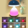 Bedside Lamp Mushroom Night Light Rechargeable Colorful Night LED Cute Mood Lights for Kids Baby Nursery Bedroom