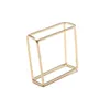 10pcs Creative European hollow square napkin ring gold napkin buckle wedding hotel set table decoration napkin ring T200523