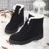 النسخة الإناث Flat Boots Women تحديث النسخة من The Desert Winter Fleece Colening Olding Placed L Cross-BO1 65421