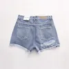 3C47-E001 الأزياء Fengpo Hole Side Slit Shorts 0515 201029