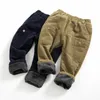 Baby Boy Зимние брюки для 2 4 6 8 10 лет Детские брюки -вельветовые брюки Baby Boy Теплые толстые бархатные повседневные брюки Детская одежда LJ201127