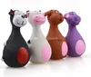 Söt hundleksaker latex material gör ljud Big Belly Elephant Cow Cartoon Pet Puppy Toy