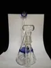 twitter hot Water Pipes Double Recycler Honeycom to Turbine Prec Glass Hookahs Spiral Ice Catcher Oil Rigs 8" inch Tall Bubbler Beaker Bong