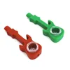 Pipes à fumer pour guitare de couleur mélangée Pipes à tabac en silicone portables avec bol en verre Accessoires pour fumer en forme de guitare