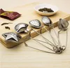 6styles Coffee & Tea Tools Stainless Steel Spoon Seasoning Infuser Star Shell Oval Round Heart Shape Strainer Teaware