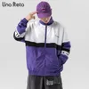 Una Reta Giacche Uomo Primavera 2020 New Casual Harajuku Splice Tuta Cappotto Uomo Hip Hop Streetwear Giacca oversize Cappotto Uomo T200502