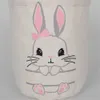 Easter Round Bottom Rabbit Ear Bag Basket Children's Candy Portable High-capacity Handbag Package Cute Bunny Chick Cartoon Printed Bucket Gifts GQ67OKU