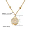 12 Gold Chains Coin Constell Necklace Horoscope Signs Pendant Women Necklaces Fashion Jewelry Will and Sandy Gift