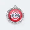 NCAA Team Ohio State Buckeyes Dangle Charms Hanging Diy Netlace Pendant Bracelet المجوهرات الملحقات 340U