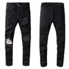 Mens jeans clássico hip hop calça estilista jeans afligido motociclista rasgado jean slim fit motocicleta jeans jeans 4015