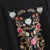 Vintage Chic ricamo floreale maglione lavorato a maglia moda donna dolcevita papillon manica signore pullover casual Pull Mujer 201031