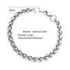Yidensy Fashion Stainless Steel Braided Chain Bracelets 19cm 20cm 21cm 22cm Silver Color Simple Punk Jewelry for Women Male1