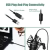 Pc Microphone for Phone Gaming Microphones for Pc Microphones for Singing Microfone Karaoke Phone Mic Kit with Sound Card