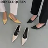 Dress Shoes 2022 Spring Women Low Heel Pumps Fashion Yellow Elegant Pointed Toe Shallow For Party Wedding Female Mujer