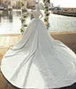 2021 새로운 이슬람 웨딩 드레스 레이스 스팽글 긴 소매 빈티지 신부 가운 Hijab 플러스 크기 우아한 vestido de novia