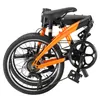 20 tum 7-hastighet Folding Cykelcykel Aluminiumlegering Bärbara cyklar Fram och bakre mekaniska skivbromsbromptoncyklar