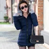 Kvinnor Winter Hooded Warm Coat Plus Size Candy Color Cotton Padded Jacket Kvinna Long Parka Womens Wadded Jaqueta Feminina 201110