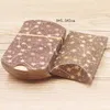 8x5cm Mini Candy Box Pillow Shape Kraft Papperlådor Bröllopsfödelsedag Baby Shower Favors Paketleverans Julklapp Väskor