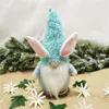 Ornement de lapin de poupée sans visage 2021 joyeux fête de la fête de Pâques enfants enfants jouets de lapin rose bleu violet couleur