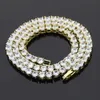 Nouveau collier de chaîne de tennis Hip Hop 5a CZ Punk Punk Punk 5 mm CZ Zircon Long Colliers pour femmes Boy Friend Whole288T