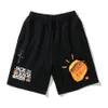 Heren Shorts Jogger Mannen Dames Fleece Zwart Print Baggy Skateboard Beach Short Pants Size M-XXL
