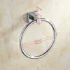 BECOLA Stainless steel Bathroom accessories Ring Round Towel Holder Surface Chrome BR87009 T200605