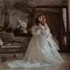 Księżniczka Kobiet nocna suknia nocna w ciąży piżama szlafrok seksowna Bateau Bride Zniszczanie miękkie tiulowe szaty