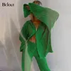 Bclout Beige élégant pantalon plissé femmes costume col rabattu manches longues Blouse taille haute ensemble femme 2 pièces Chic 220315