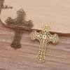 BoYuTe 50 Pieces Lot 37 52MM Metal Brass Filigree Cross Materials Diy Hand Made Jewelry Findings Components228W