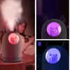 Hemmapparater USB -luftfuktare 300 ml Söt PET Ultra Cool Mist Aroma Air Oil Diffuser Romantic Color LED Lamp Firidificador Y200416