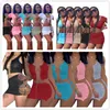 Mix 3 Types Summer Women 2 Piece Dress Set Short Sleeve V-neck Crop Top Bandage Bulk Items Wholesale Lots K8702