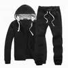 Nya män Tracksuit Winter Hood Jacket+Pants Sweatshirts 2 Piece Set Hoodies Sporting Sports Coat Sportkläder