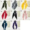 Vrouwen Meisje Elastische Haarbanden Scrunchie Streamer Accessoires Scrunchies Gold Fluwelen Solid Bowknot Ribbon Haarbanden Paardenstaart Houder Ties M3130