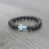 Colors Cross Bracelet Yoga Lava beads Essential Oil Diffuser Bracelet Fashion jewelry women mens bracelets will and sandy gift