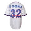 #32 Howie Goodman Plain Hip Hop Apparel Hipster Baseball Clothing Button Down Shirts Sports Uniforms Herr Jersey S-XXXL