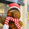 NOVO Starbucks Christmas Gingerbread Man Glass Straw Cup com cachecol de 730 ml para a porta