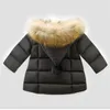 Новая детская верхняя одежда мальчик девушка зима теплое пальто с капюшоном Детская одежда малыш мальчик девушка теплая толстая куртка